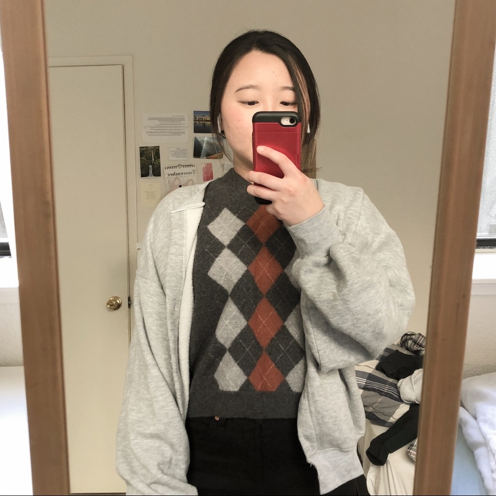 VINTAGE ARGYLE WOOL VEST